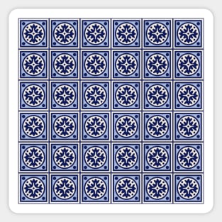 Blue tiles pattern Sticker